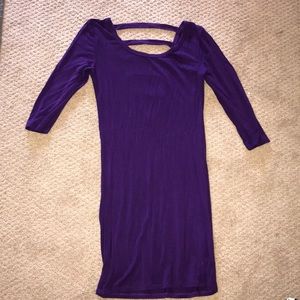 Tobi long sleeve purple dress